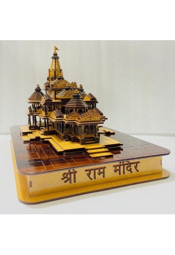 Wooden 3D Miniature of Shri Ram Mandir